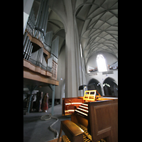 Köln (Cologne), St. Paul, Spieltisch mit Orgel