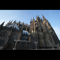Köln (Cologne), Dom St. Peter und Maria, Außenansicht von der Seite