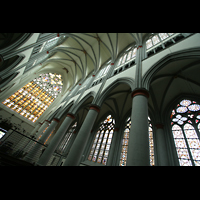 Altenberg, Dom, Westfenster und Gewlbe des Hauptschiffs