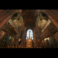 Liverpool, Anglican Cathedral, Chor mit Altar und Orgel
