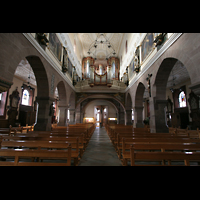 Villingen-Schwenningen, Mnster Unserer Lieben Frau, Innenraum / Hauptschiff in Richtung Orgel