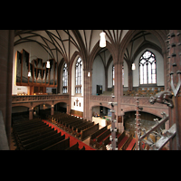 Frankfurt am Main, Dreikönigskirche, Blick von der Seitenempore zu Orgel