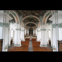 Sankt Gallen (St. Gallen), Kathedrale, Blick von der Orgelempore