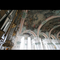 Sankt Gallen (St. Gallen), Kathedrale, Orgel und Deckengewölbe