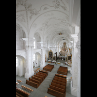 Sankt Urban (St. Urban), Klosterkirche, Blick von der Orgelempore in die Kirche