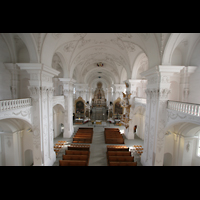 Sankt Urban (St. Urban), Klosterkirche, Innraum von der Orgelempore aus