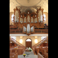Horgen, Reformierte Kirche, Blick vom Altarraum zur Orgel