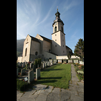 Chur, Kathedrale St. Mariae Himmelfahrt, Kirche mit Chor und Friedhof