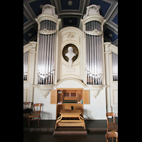 Berlin, Hoffnungskirche, Orgel und Spieltisch