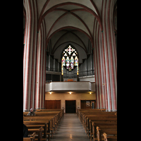 Bremen, Propsteikirche St. Johann, Innenraum / Hauptschiff in Richtung Orgel