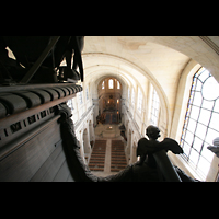 Versailles, Cathédrale Saint-Louis, Blick vom Dach der Orgel ins Hauptschiff