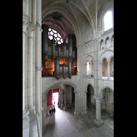 Laon, Cathédrale, Blick von der Seitenempore auf die Orgelempore