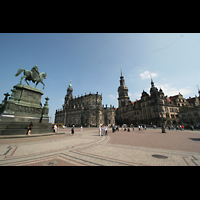 Dresden, Kathedrale (ehem. Hofkirche), Theaterplatz mit Hofkirche (Kathedrale)