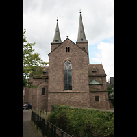 Höxter, Ev. Stadtkirche St. Kiliani, Blick auf den Chor und die Türme