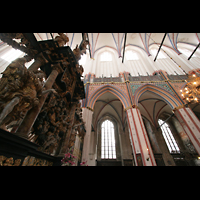 Stralsund, St. Nikolai, Seitlicher Blick ins Hauptschiff