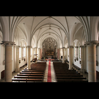 Berlin, Ss. Corpus Christi Kirche, Blick vom Spieltisch in die Kirche