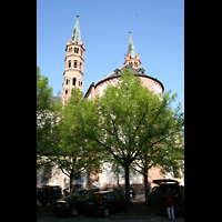 Würzburg, Dom St. Kilian, Außenansicht vom Chor aus