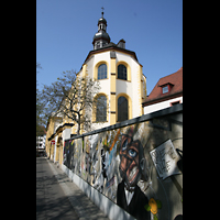 Wrzburg, Augustinerkirche, Auenansicht vom Chor aus