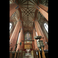 Güstrow, Pfarrkirche St. Marien, Innenraum und Gewölbe