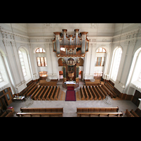 Kirchheimbolanden, St. Paulus, Aussicht von der oberen Empore auf die Orgel
