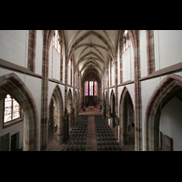Saarbrücken, Stiftskirche St. Arnual, Blick von der Orgelempore ins Hauptschiff