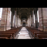 Saint-Avold, Saint-Nabor, Innenraum / Hauptschiff in Richtung Orgel