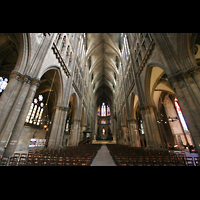 Metz, Cathédrale Saint-Étienne, Innenraum / Hauptschiff in Richtung Chor
