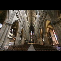 Metz, Cathdrale Saint-tienne, Innenraum / Hauptschiff in Richtung Chor