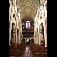 Luxembourg (Luxemburg), Saint-Alphonse (St. Alfons), Innenraum / Hauptschiff in Richtung Orgel