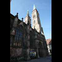 Nürnberg (Nuremberg), St. Sebald, Seitenschiff und Türme