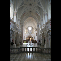 Polling, Stiftskirche St. Salvator und Heilig-Kreuz, Blick vom Chor zur Orgel