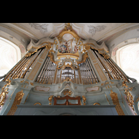 Polling, Stiftskirche St. Salvator und Heilig-Kreuz, Orgelprospekt perspektivisch