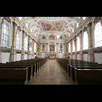 München (Munich), Bürgersaalkirche, Innenraum / Hauptschiff in Richtung Chor
