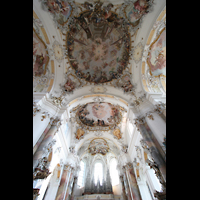 Ottobeuren, Abtei - Basilika St. Alexander und Theodor, Marienorgel und Deckengemlde
