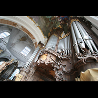 Ottobeuren, Abtei - Basilika St. Alexander und Theodor, Dreifaltigkeitsorgel perspektivisch