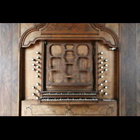 Ottobeuren, Abtei - Basilika St. Alexander und Theodor, Spieltisch der Heilig-Geist-Orgel