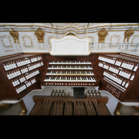 St. Florian, Stiftskirche, Spieltisch der Bruckner-Orgel