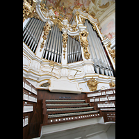 St. Florian, Stiftskirche, Spieltisch und Hauptorgel