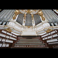 St. Florian, Stiftskirche, Spieltisch und Prospekt der Bruckner-Orgel