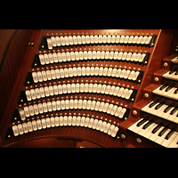 Linke Registerstaffel am Spieltisch Passau, Dom St. Stephan, Linke Registerstaffel am Spieltisch