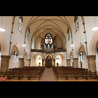 Dülmen, St. Pankratius, Innenraum in Richtung Orgel