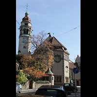 Stuttgart, Markuskirche, Außenansicht mit Turm