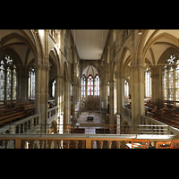 Stuttgart, Johanneskirche, Blick von der Orgelempore in die Kirche