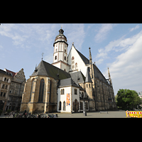 Leipzig, Thomaskirche, Außenansicht schräg von vorne