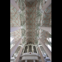 Leipzig, Nikolaikirche, Blick ins Gewölbe mit Orgel