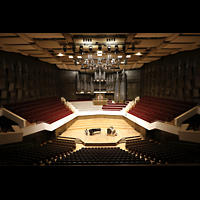 Leipzig, Neues Gewandhaus, Großer Saal mit Orchesterbühne und Orgel