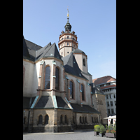 Leipzig, Nikolaikirche, Seitenansicht mit Turm