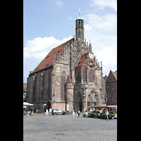 Nürnberg (Nuremberg), Frauenkirche am Hauptmarkt, Außenansicht vom hauptmarkt aus