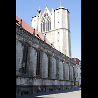 Braunschweig, Dom St. Blasii, Ansicht seitlich mit Türmen und Glockenhaus