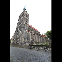 Hildesheim, St. Andreas, Seitenansicht mit Turm von An der Alten Münze aus